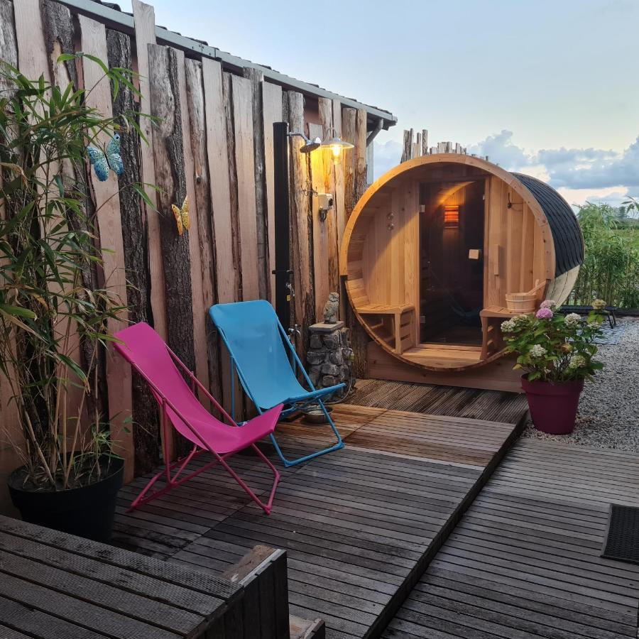 Wellness Chalet Met Jacuzzi, Sauna, Omheinde Tuin, Sint-Annaland Exterior foto