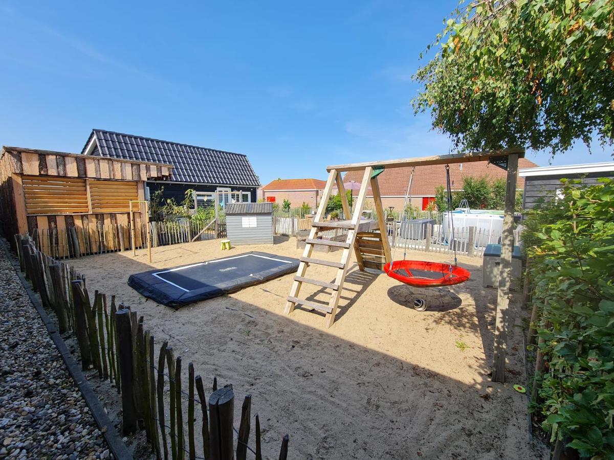 Wellness Chalet Met Jacuzzi, Sauna, Omheinde Tuin, Sint-Annaland Exterior foto